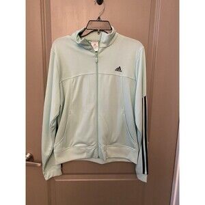 Women’s Adidas Mint Green Windbreaker Size Large Full Zip